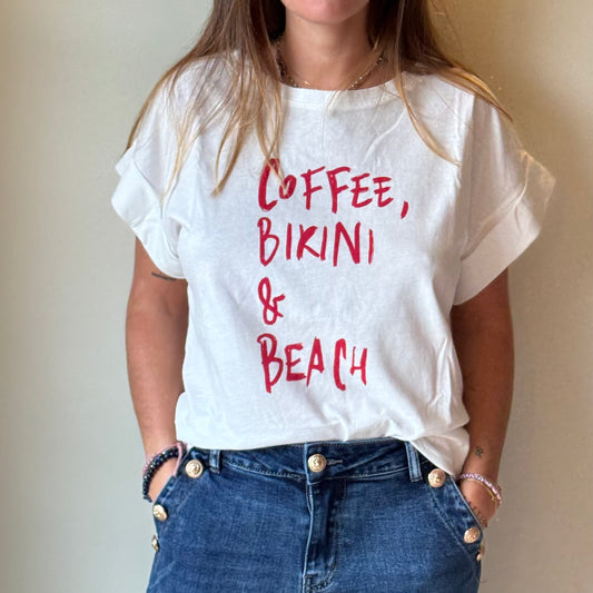 T-SHIRT "coffee, bikini"